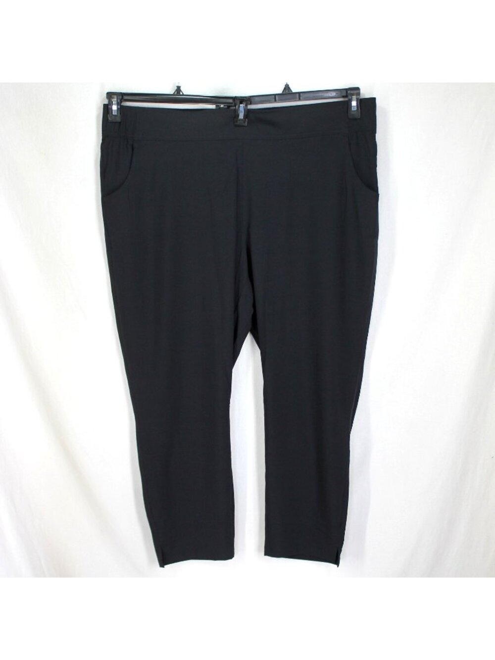 Eddie Bauer Traveler Ankle Pants Womens Size 2X Black Lightweight Pull On Waist